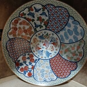 Vintage Hand-painted Imari-style Platter.